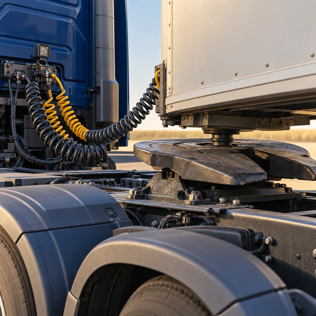 Illustration of a tractor-trailer combination vehicle