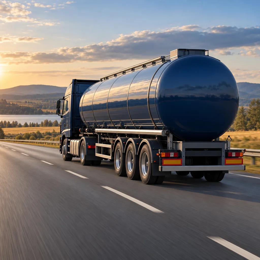 Illustration of a tanker truck